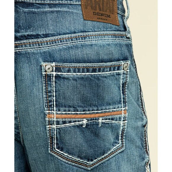 Ariat Men's M4 Coltrane Durango Medium Wash Low Rise Relaxed Bootcut Jeans EUC - Picture 4 of 7
